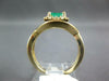 .84CT DIAMOND & AAA EMERALD 14KT YELLOW GOLD 3D PRINCESS HALO INFINITY LOVE RING