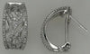 WIDE .57CT DIAMOND 14KT WHITE GOLD 3D SEMI CIRCULAR FILIGREE CLIP ON EARRINGS
