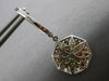 LARGE .83CT DIAMOND 14KT 2 TONE GOLD FILIGREE MILTI HEART STAR HANGING EARRINGS