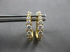 .55CT DIAMOND 18KT YELLOW GOLD ROUND OVAL HUGGIE HOOP LEVERBACK HANGING EARRINGS