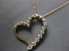 .46CT DIAMOND 18KT ROSE GOLD 3D CLASSIC OPEN HEART JOURNEY LOVE FLOATING PENDANT
