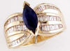 WIDE 1.90CT DIAMOND & AAA SAPPHIRE 14KT YELLOW GOLD 3D CLASSIC ENGAGEMENT RING
