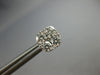 1.12CT DIAMOND 14KT WHITE GOLD 3D CLASSIC ROUND INVISIBLE SQUARE STUD EARRINGS