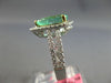 2.44CT DIAMOND & AAA EMERALD 18KT 2 TONE GOLD PEAR SHAPE & ROUND ENGAGEMENT RING