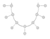 2.5CT DIAMOND 14K WHITE GOLD MULTI FLOWER BY THE YARD CHANDELIER TENNIS NECKLACE