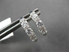 1.02CT DIAMOND 18KT WHITE GOLD 3D 3 STONE PAST PRESENT FUTURE LEVERBACK EARRINGS