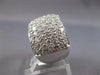 EXTRA LARGE 3.48CT DIAMOND 14KT WHITE GOLD PAVE SEMI ETERNITY ANNIVERSARY RING