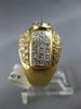 EXTRA LARGE 4.2CT DIAMOND 18KT 2 TONE GOLD ROUND & PRINCESS ENGAGEMENT RING #823