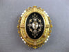 ANTIQUE LARGE DIAMOND & AAA SOUTH SEA PEARL 18K YELLOW GOLD BROOCH PENDANT 28156