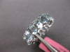 7.79CT AAA AQUAMARINE 14KT WHITE GOLD 3D CLASSIC OVAL ETERNITY ANNIVERSARY RING