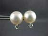 LARGE .50CT DIAMOND & AAA SOUTH SEA PEARL 14KT WHITE GOLD STUD EARRINGS #27331
