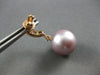 LARGE .60CT DIAMOND & AAA PINK SOUTH SEA PEARL 18K ROSE GOLD 3D HANGING EARRINGS