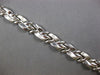 ESTATE WIDE AND LONG 14K WHITE GOLD CLASSIC MATTE & SHINY X DESIGN LOVE BRACELET
