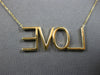 ESTATE LARGE & LONG .64CT DIAMOND 18KT YELLOW GOLD 3D CLASSIC LOVE NECKLACE