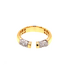 ESTATE .29CT DIAMOND 18KT WHITE AND YELLOW GOLD 3D CLASSIC TENSION FUN RING