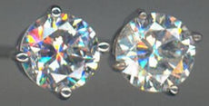 .65CT DIAMOND 14KT WHITE GOLD 3D ROUND CLASSIC SOLITAIRE 4 PRONG STUD EARRINGS