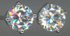 .65CT DIAMOND 14KT WHITE GOLD 3D ROUND CLASSIC SOLITAIRE 4 PRONG STUD EARRINGS