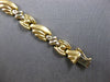 ESTATE 14KT WHITE & YELLOW GOLD 3D MATTE & SHINY CLASSIC FLORAL FUN BRACELET
