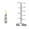 1.0CT DIAMOND 14KT YELLOW GOLD 3D JOURNEY LEVERBACK GRADUATING HANGING EARRINGS