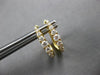 .55CT DIAMOND 18KT YELLOW GOLD ROUND OVAL HUGGIE HOOP LEVERBACK HANGING EARRINGS