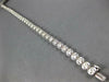ESTATE LARGE 3.01CT DIAMOND 14KT WHITE GOLD 3D ROUND BEZEL PRONG TENNIS BRACELET