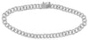 1.49CT DIAMOND 14KT WHITE GOLD 3D CLASSIC CUBAN SOLID ETERNITY UNISEX BRACELET