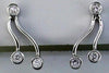ESTATE .20CT DIAMOND 14KT WHITE GOLD 3D CLASSIC ETOILE DOUBLE WAVE FUN EARRINGS