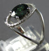 ESTATE LARGE 1.53CT DIAMOND & AAA SAPPHIRE 14KT WHITE GOLD OVAL & ROUND FUN RING