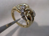 WIDE ESTATE DIAMOND 14K WHITE YELLOW GOLD COCKTAIL ROPE KNOT RING F/G VVS #19483