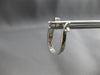 ESTATE .20CT DIAMOND 14KT WHITE GOLD 3D BAGUETTE CHANNEL OVAL HANGING EARRINGS