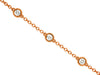 ESTATE .50CT DIAMOND 14KT ROSE GOLD 3D CLASSIC BY THE YARD BEZEL LOVE BRACELET