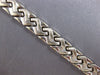 ESTATE 14KT WHITE GOLD 3D CLASSIC MATTE & SHINY CRISS CROSS FUN BRACELET
