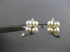 LARGE .20CT DIAMOND & AAA SOUTH SEA PEARL 14K WHITE GOLD CLIP ON EARRINGS #27925