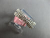ESTATE .51CT DIAMOND 14K WHITE GOLD 3D CLASSIC MULTI ROW CRISS CROSS X LOVE RING