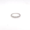 ESTATE .48CT DIAMOND 18KT WHITE GOLD 3D CLASSIC 3 ROW WEDDING ANNIVERSARY RING