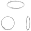 ESTATE .27CT DIAMOND 14KT WHITE GOLD ROUND CLASSIC 2MM ETERNITY ANNIVERSARY RING