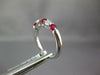 1.03CT DIAMOND & AAA RUBY 18KT WHITE GOLD ROUND 4mm SHARE PRONG ANNIVERSARY RING