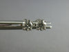 ESTATE .50CT DIAMOND 14KT WHITE GOLD 3D CLASSIC ROUND FOUR PRONG STUD EARRINGS