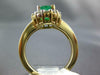 ESTATE 2.0CT DIAMOND & AAA EMERALD 14KT YELLOW GOLD 3D OVAL HALO ENGAGEMENT RING