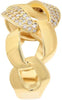 ESTATE LARGE .32CT DIAMOND 18KT YELLOW GOLD 3D CLASSIC LOVE KNOT LINK FUN RING