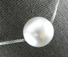 ESTATE AAA SOUTH SEA PEARL 18KT WHITE GOLD 3D CLASSIC SOLITAIRE FLOATING PENDANT
