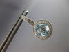 2.32CT DIAMOND & AAA BLUE TOPAZ 14KT WHITE GOLD HALO LEVERBACK HANGING EARRINGS