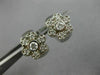ESTATE .50CT ROUND DIAMOND 14KT WHITE GOLD CLASSIC FLOWER HUGGIE EARRINGS #21898