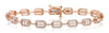 2.68CT DIAMOND 14KT ROSE GOLD ROUND RECTANGULAR BY THE YARD LOVE TENNIS BRACELET