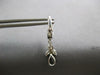 ESTATE 2.76CT DIAMOND & AAA SAPPHIRE 14KT WHITE GOLD TEAR DROP HANGING EARRINGS