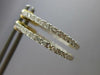 ESTATE .95CT DIAMOND 14K 2 TONE GOLD 3D CLASSIC INSIDE OUT HOOP HANGING EARRINGS