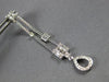 1.32CT DIAMOND 14K WHITE GOLD ROUND & BAGUETTE MULTI SQUARE FUN HANGING EARRINGS