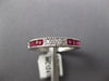 .80CT DIAMOND & AAA RUBY 14KT WHITE GOLD PRINCESS SEMI ETERNITY ANNIVERSARY RING