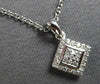 ESTATE .09CT DIAMOND 14KT WHITE GOLD CLASSIC SQUARE GEOMETRICAL FLOATING PENDANT