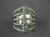 ESTATE EXTRA LARGE .96CT DIAMOND 14KT WHITE GOLD CLASSIC MULTI ROW BAR LOVE RING